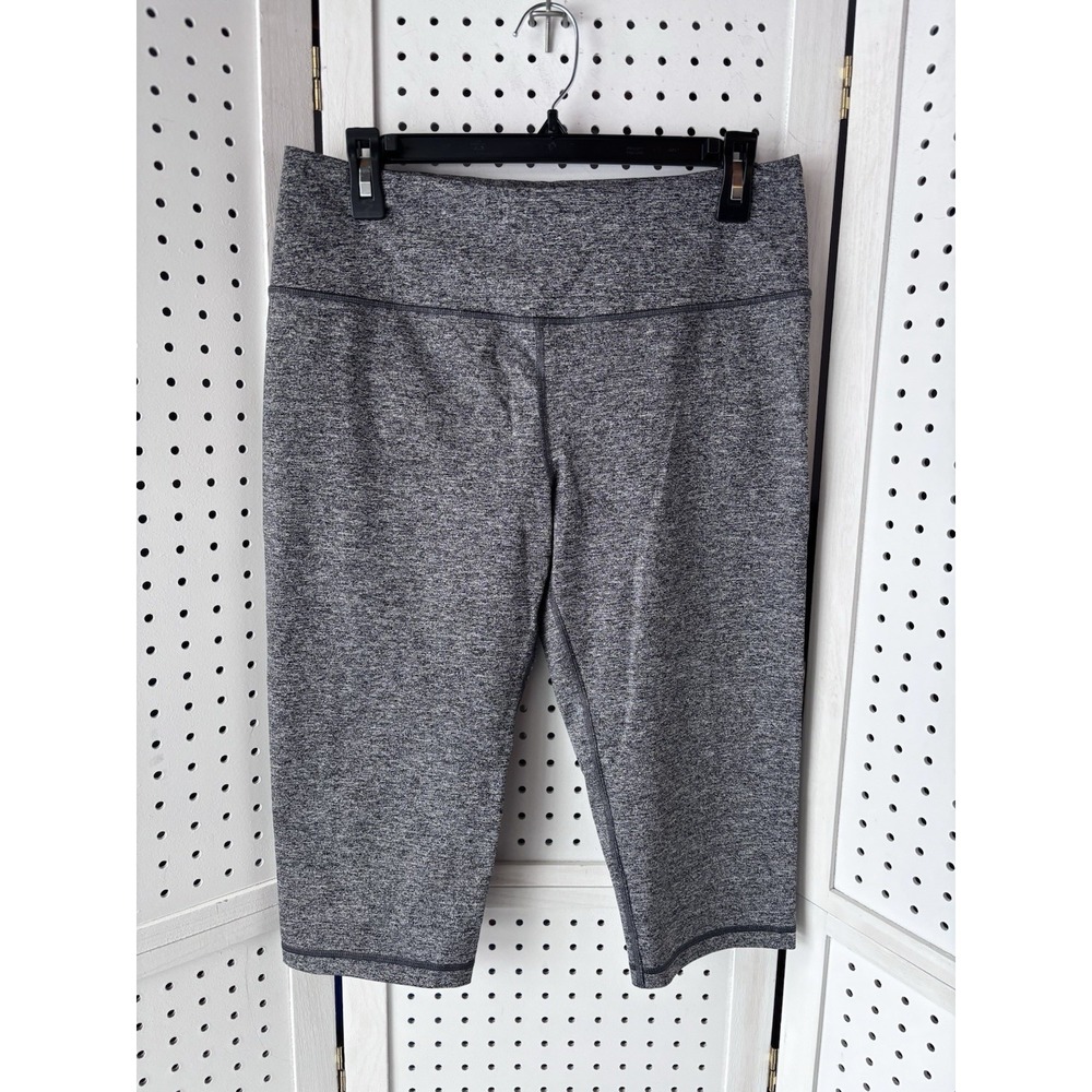 Victoria's Secret VSX Sport Knockout Capri Legging Heather Gray Pants Sz LG Crop